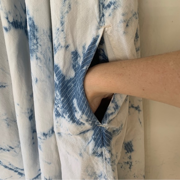 Anthropologie Holding Horses Chambray Tie Dye Swing Dress - Picture 10 of 15